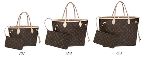 louis vuitton bag sizes pm mm gm